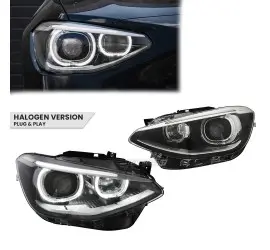 Headlights with LED Angel Eyes set for BMW F20 / F21...
