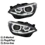 Headlights with LED Angel Eyes set for BMW F20 / F21 PRE-LCI (11-15) - LHD only
