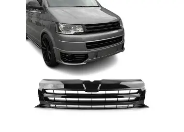 Badgeless Front Grille for VW T5.1 (09-14), glossy black