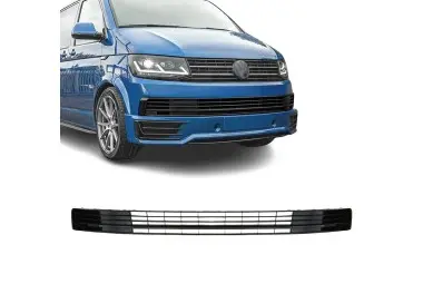 Lower bumper Grille set for VW T6 (15-19) without PDC, without Distronic, glossy black