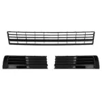Lower bumper Grille set for VW T6 (15-19) without PDC, without Distronic, glossy black