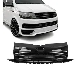 Badgeless Front Grille for VW T6 (15-19), glossy black
