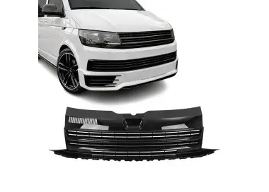 Badgeless Front Grille for VW T6 (15-19), glossy black