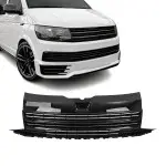 Badgeless Front Grille for VW T6 (15-19), glossy black