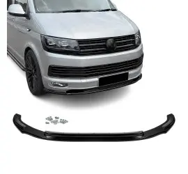 MX-style Front bumper Lip for VW T6 (15-19), glossy black