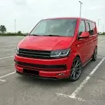 MX-style Front bumper Lip for VW T6 (15-19), glossy black