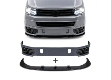 Sportline style Front Lip + Lower Spoiler set for VW T5.1 (09-14)