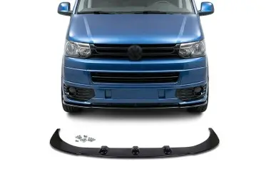 Front Lower Spoiler for VW T5.1 (09-14) with Sportline lip, glossy black