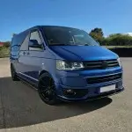 Front Lower Spoiler for VW T5.1 (09-14) with Sportline lip, glossy black