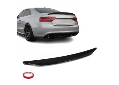 CR-style Trunk Spoiler for Audi A5 B8 Coupe (07-16), glossy black