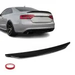 CR-style Trunk Spoiler for Audi A5 B8 Coupe (07-16), glossy black