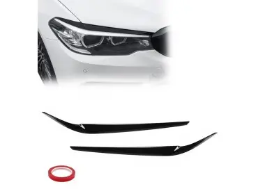 Headlight Eyebrows / Trims set for G30 / G31 PRE-LCI (17-20), glossy black