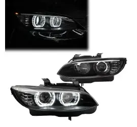 DTM-inspired Xenon Headlights set with White LED Angel...