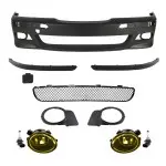 M Pack Front Bumper for BMW E39, without PDC, without headlight washers, with yellow fog lights