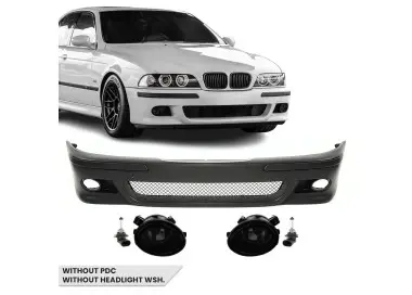 M Pack Front Bumper for BMW E39, without PDC, without headlight washers, with smoked fog lights