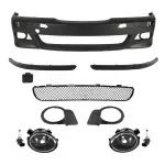 M Pack Front Bumper for BMW E39, without PDC, without headlight washers, with clear fog lights