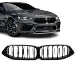 M-Style kidney Grille for BMW G14, G15, G16 PRE-LCI (18-22), dual-slat, glossy black