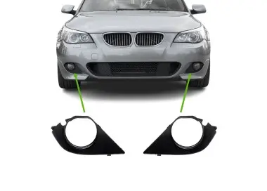 Fog light Trims / Covers set for BMW E60 / E61 with M-Tech / M-Pack front bumper