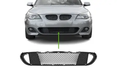 Central Lower Grille + Covers set for BMW E60 / E61 with M-Tech / M-Pack bumper