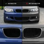 Front Kidney Grille set for BMW E81 / E87, glossy black