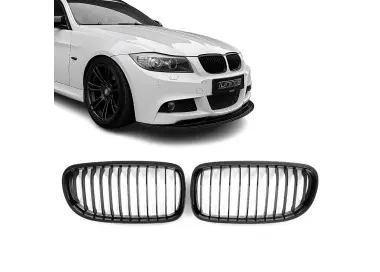 Front kidney Grille set for BMW E90 / E91 LCI (08-11), glossy black