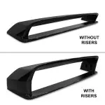 LTW-style Trunk Spoiler + Risers set for BMW E46 sedan / coupe, glossy black