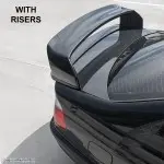 LTW-style Trunk Spoiler + Risers set for BMW E46 sedan / coupe, glossy black