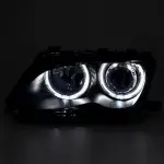 Headlights set with LED Angel Eyes for BMW E46 facelift (01-05) sedan / touring