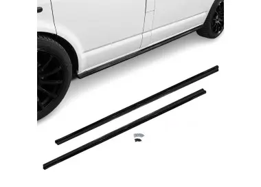 MX-Style Side Skirt Extensions set for VW T5 / T5.1 / T6 / T6.1 short weel base, glossy black
