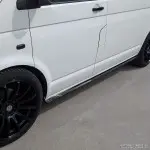 MX-Style Side Skirt Extensions set for VW T5 / T5.1 / T6 / T6.1 short weel base, glossy black