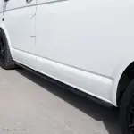 MX-Style Side Skirt Extensions set for VW T5 / T5.1 / T6 / T6.1 short weel base, glossy black