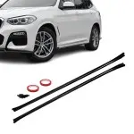 MX-style Side Skirt Extensions set for BMW X3 G01 (18-25), glossy black