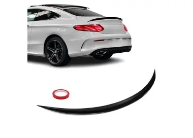 C63-style Trunk Spoiler for Mercedes C205 coupe (15-23), glossy black