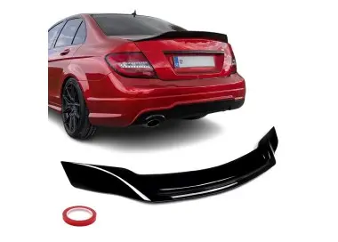 R-style Trunk Spoiler for Mercedes W204 sedan (07-14), glossy black