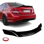 R-style Trunk Spoiler for Mercedes W204 sedan (07-14), glossy black