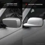 M style Mirror Caps set for BMW E46 Sedan / Touring / Compact, glossy black