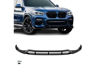 Aero style Front bumper Lip Spoiler for BMW X3 G01 / X4 G02 PRE-LCI (18-21), glossy black