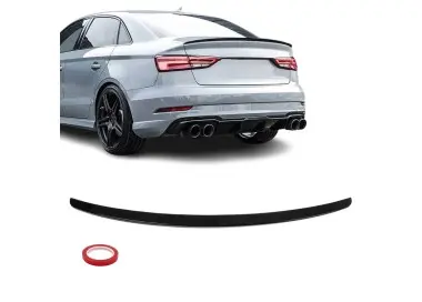 Trunk Spoiler for Audi A3 8V / S3 8V Sedan, glossy black