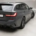 Universal Rear Bumper Side Flaps - Splitters, glossy black, ABS Plastic