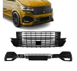 Badgeless Front Upper + Lower Grille set for VW T6.1...