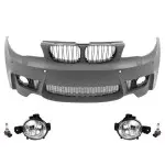 1M style Front Bumper for BMW E81 / E82 / E87 / E88, with PDC, with Washer holes, with fog lights