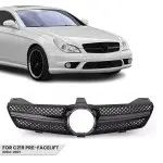 Front Grille for Mercedes-Benz CLS (C219 / W219) prefacelift (04-07), glossy black
