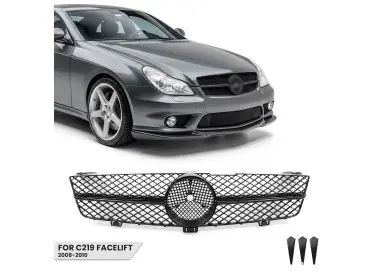 Front Grille for Mercedes-Benz CLS (C219 / W219) facelift (08-10), glossy black