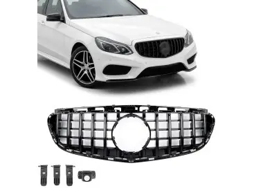 Panamericana GT-style Front Grille for Mercedes-Benz W212 / S212 facelift (13-16), glossy black