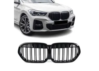 Performance Front kidney Grille for BMW X1 F48 LCI (19-22), glossy black