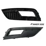 RS-style Fog Light Grille / Covers set for Audi A4 B8.5 (12-15), glossy black