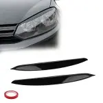 Headlight Eyebrows / Trims set for VW Golf MK6 (08-13), glossy black