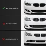 Fog Light Delete Grille / Covers set for BMW E60 / E61 with M5 style bumper