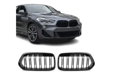 Performance Front kidney Grille set for BMW X2 F39 (17-23), glossy black