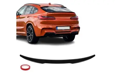 Competition style Trunk Spoiler for BMW X4 G02 (18-25), glossy black